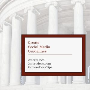 2moroDocs Tips Social Media Guidelines