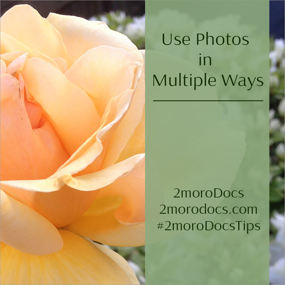 2moroDocs Tips Use Photos in Multiple Ways